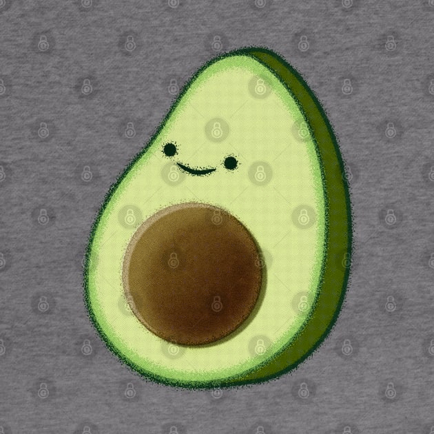 Cute Avocado Drawing by Braznyc